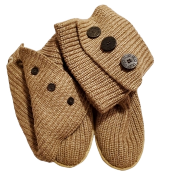 UGG Classic Cardy Knit Boots 5819 Brown Caramel Tan color Sz 9 - Picture 5 of 12